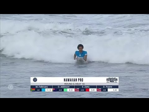 Hawaiian Pro, Men's Qualifying Series - Round 3 heat 14