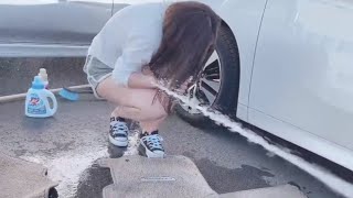 【放送事故】アルファードのフロアマットを洗う最中にカメラマンが暴走した…【みさきちゃんネル/車好き女子/あま猫/切り抜き】