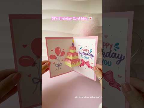 DIY Birthday Card Idea #shorts #nhuandaocalligraphy #birthdaygift