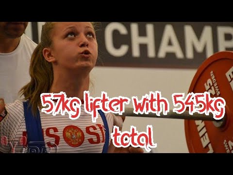 57KG FEMALE POWERLIFTER 525KG TOTAL