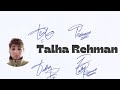 Talha Rehman name signature with Arooj