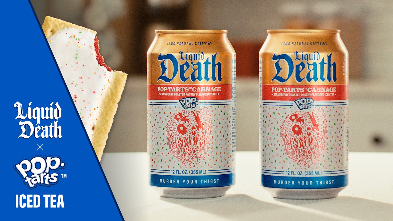 Liquid Death x Pop-Tarts&trade; Carnage Iced Tea Makes You A Degenerate Again - YouTube