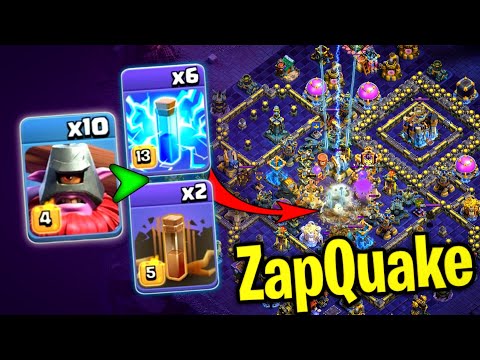 EASY & BROKEN! ⚡ ZapQuake Throwers + Totem Spell Spam with Life Gem | Clash of Clans