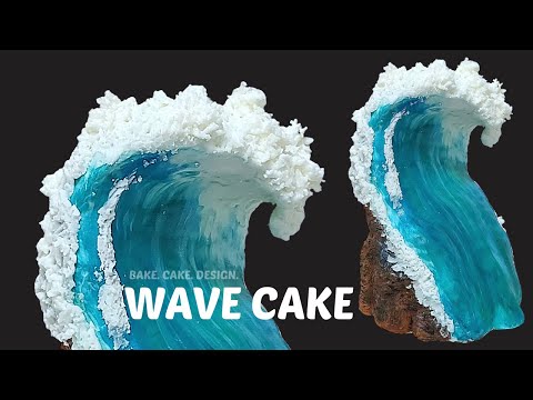 Wave Cake | Carved Ocean Wave Cake Design | Sea Cake | Rock cake