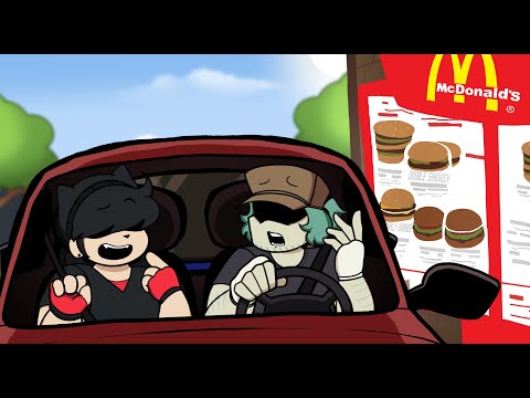 Garcello and Annie orders food at drive through Friday Night Funkin'