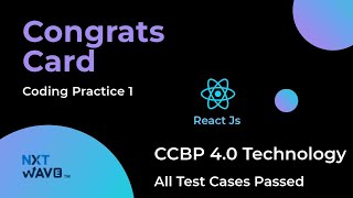 Download the video "NXT WAVE CCBP 4.0 | React Js | Congrats Card | Coding Practice 1 | Solution"