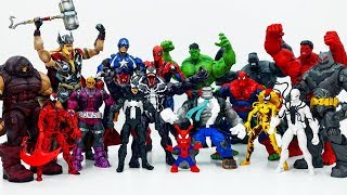 Power Rangers &amp; Marvel Avengers Toys Pretend Play | Spider Man Transform Hulk Smash Venom Collection