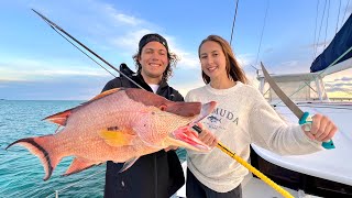 Sailing to BAHAMAS from Florida! *Spearing Food for Dinner*
