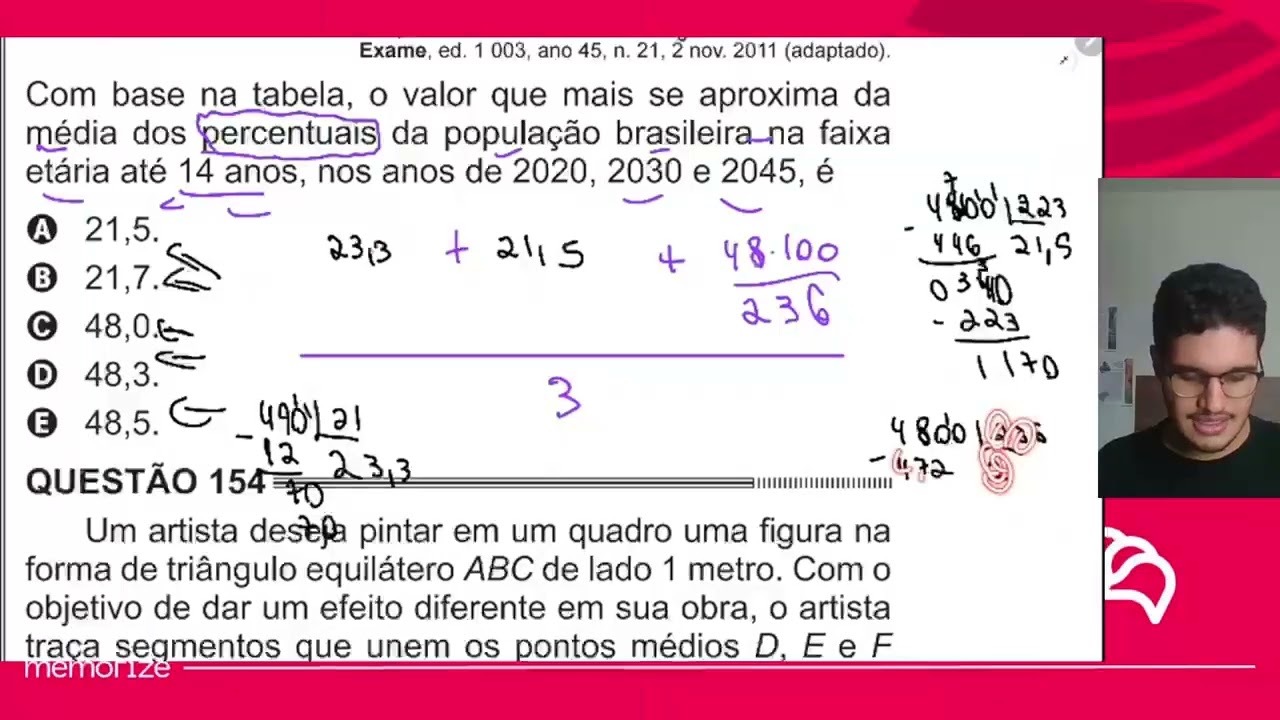 Resolução em Vídeo — Questão 153 ENEM 2014 PPL