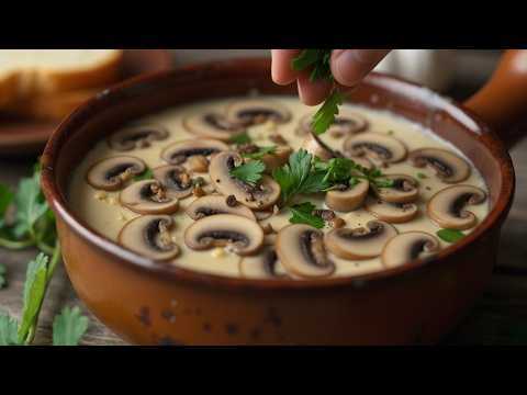 This incredible creamy mushroom soup always warms my heart! Simple and delicious