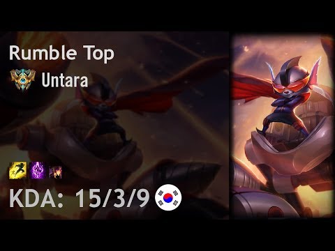 Rumble Top vs Jax - Untara - KR Challenger Patch 7.15