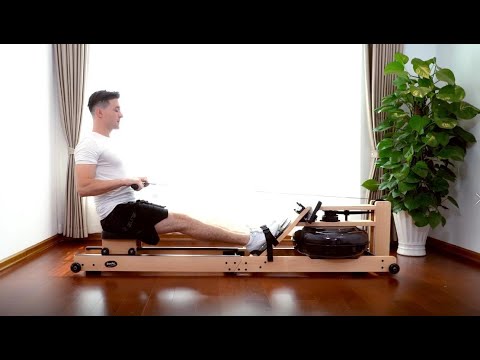 Гребной тренажер водный HOUSEFIT SKYLINE NATURE - Видео 1