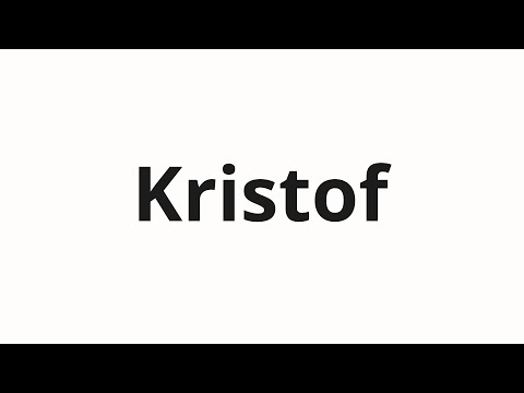 How to pronounce Kristof | Кристоф (Christophe in Russian)