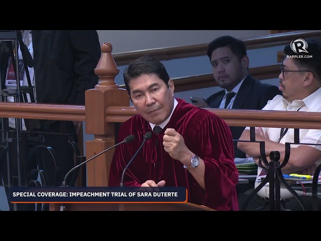 LIVE UPDATES: Impeachment trial of Vice President Sara Duterte