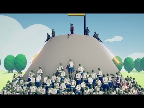 Zombie vs Modern Army Tower Mini Story TABS Mod Totally Accurate Battle Simulator