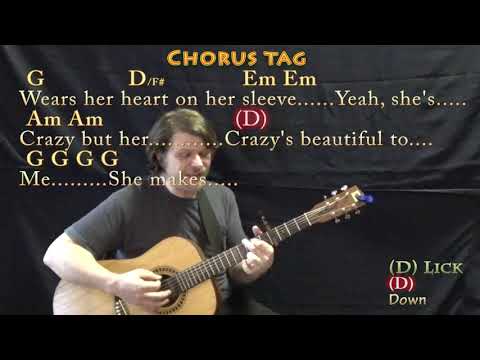 Beautiful Crazy (Luke Combs) Guitar Cover Lesson with Chords/Lyrics - Capo 4th