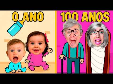 SIMULADOR DE VIDA de 0 a 100 ANOS! A VIDA É UM JOGO - Pai e Mãe