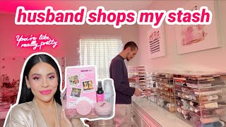 Husband Shops My Stash & Picks My Full Face of Makeup 🤭