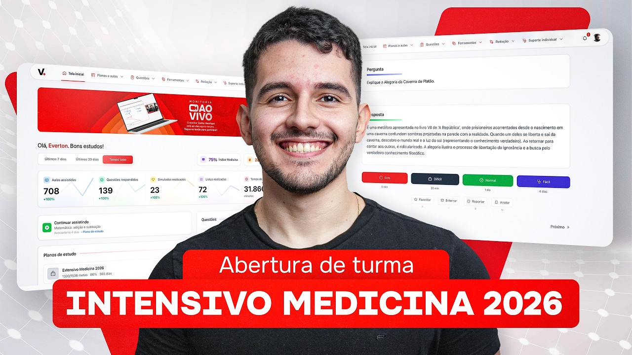 Abertura de vagas do Intensivo da Plataforma Vinícius Oliveira
