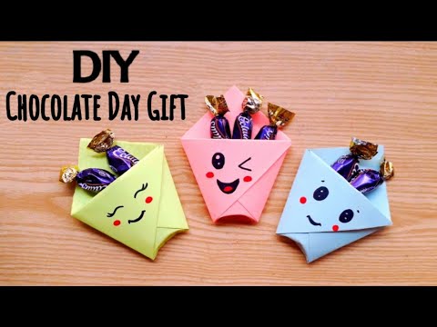 Cute DIY Chocolate Day Gift from Paper | Easy Chocolate Day Gift Ideas Handmade | Chocolate Day Gift