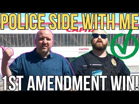 SECURITY ISSUES ILLEGAL ORDER - POLICE ARRIVE & DEFEND 1ST AMENDMENT!