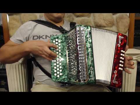 WM571GRWG - Tri Color Weltmeister 571 Diatonic Accordion GCF Sol MM 34 12 $1699