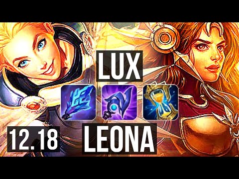 LUX & Ez vs LEONA & Aphelios (SUP) | 3.1M mastery, 4/1/12, 400+ games | KR Diamond | 12.18