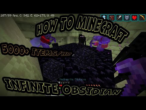 How To Get Infinite Obsidian Farming (Mootcube Minecraft Survival Guide) Easy Obsidian Farm [Part 8]