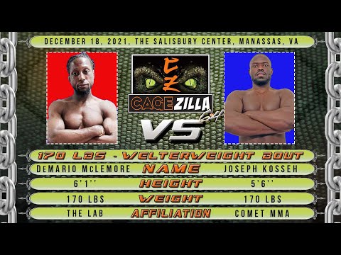 CageZilla 64 - 03 - DeMario McLemore vs Joeseph Kosseh