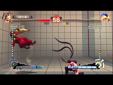 karen0105 [Ibuki] vs. obama123123 [Yun] | SSF4 AE
