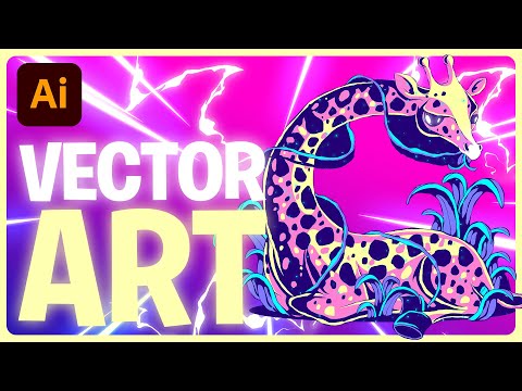 Giraffe Illustration - Sketching on Paper and Vectoring in Adobe Illustrator - Speed Art Process