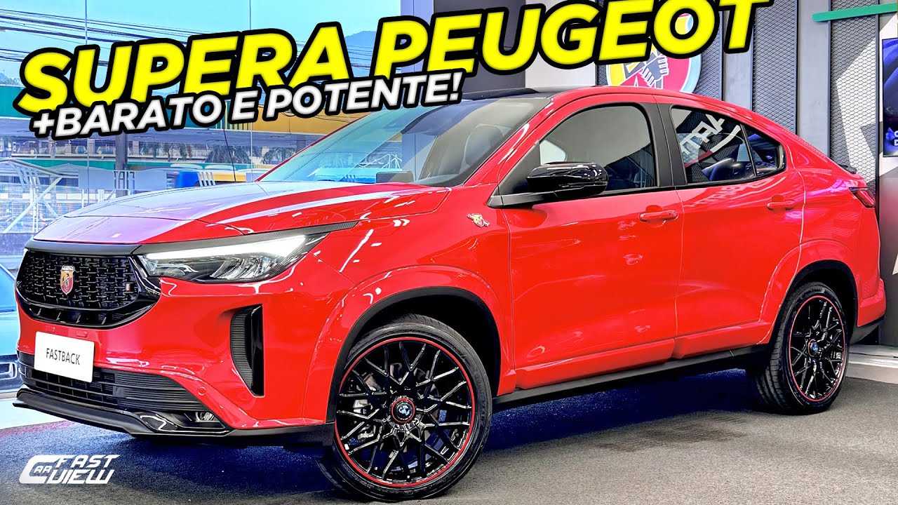 APRENDE PEUGEOT! NOVO FIAT FASTBACK ABARTH É TUDO QUE O 2008 GT DEVERIA SER! ESPORTIVO COM 185 CV