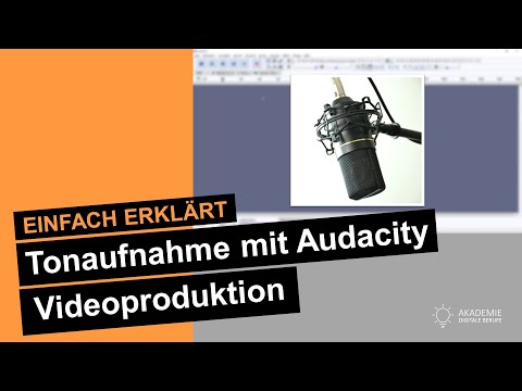 Tonaufnahmemit Audacity - Software-Videohandbuch - einfach erklärt!