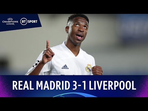 Real Madrid v Liverpool (3-1) | Vinicius Double Secures First-leg Win! | Champions League Highlights