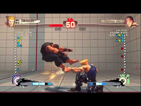 ACE E I RI N [Guile] Vs kiss shots [Ryu] SSF4 Arcade Edition 2012 720 HD