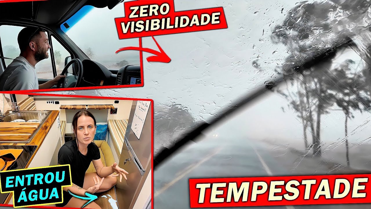 PRIMEIRO DIA TENSO NO MOTORHOME ARTESANAL JÁ ENTROU ÁGUA!