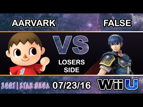 2GGT: KTAR Saga - Atrakt | Aarvark (Villager) Vs. False (Marth) Losers Side - Smash Wii U