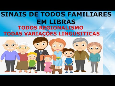 Sinais de FAMILIA LIBRAS -  todas VARIAÇÕES REGIONAIS