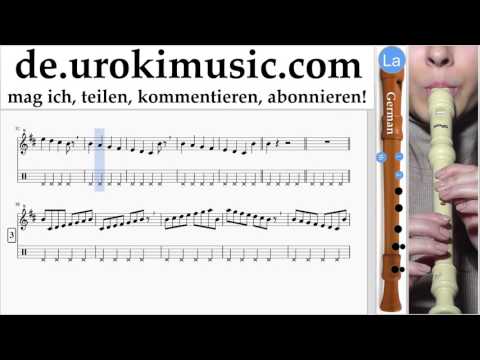 Blockflötenunterricht G. Luis Fonsi - Despacito Noten Lernen Teil#1 um-a995