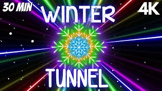 Sensory Videos for Autism Winter Moving Tunnel Unwind De Stress Tension Release Background gameplay video by saraqmv, 30:57 duration