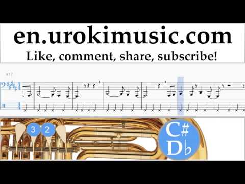 How to Play Tuba David Guetta Justin Bieber - 2U Tabs Part#2 um-i352