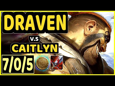 SAMUX (DRAVEN) vs CAITLYN - 7/0/5 KDA BOTTOM ADC GAMEPLAY - EUW Ranked GRANDMASTER