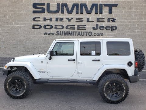 LIFTED 2015 JEEP WRANGLER 4 DOOR UNLIMITED SAHARA WALK AROUND REVIEW SOLD! 9582 FOND DU LAC