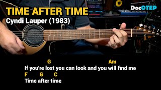 Time After Time - Cyndi Lauper (Guitar Chords Tutorial with Lyrics)