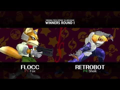 VT Spring 2024 Arcadian - Winners Round 1 - Flocc (Fox) vs Retrobot (Sheik)