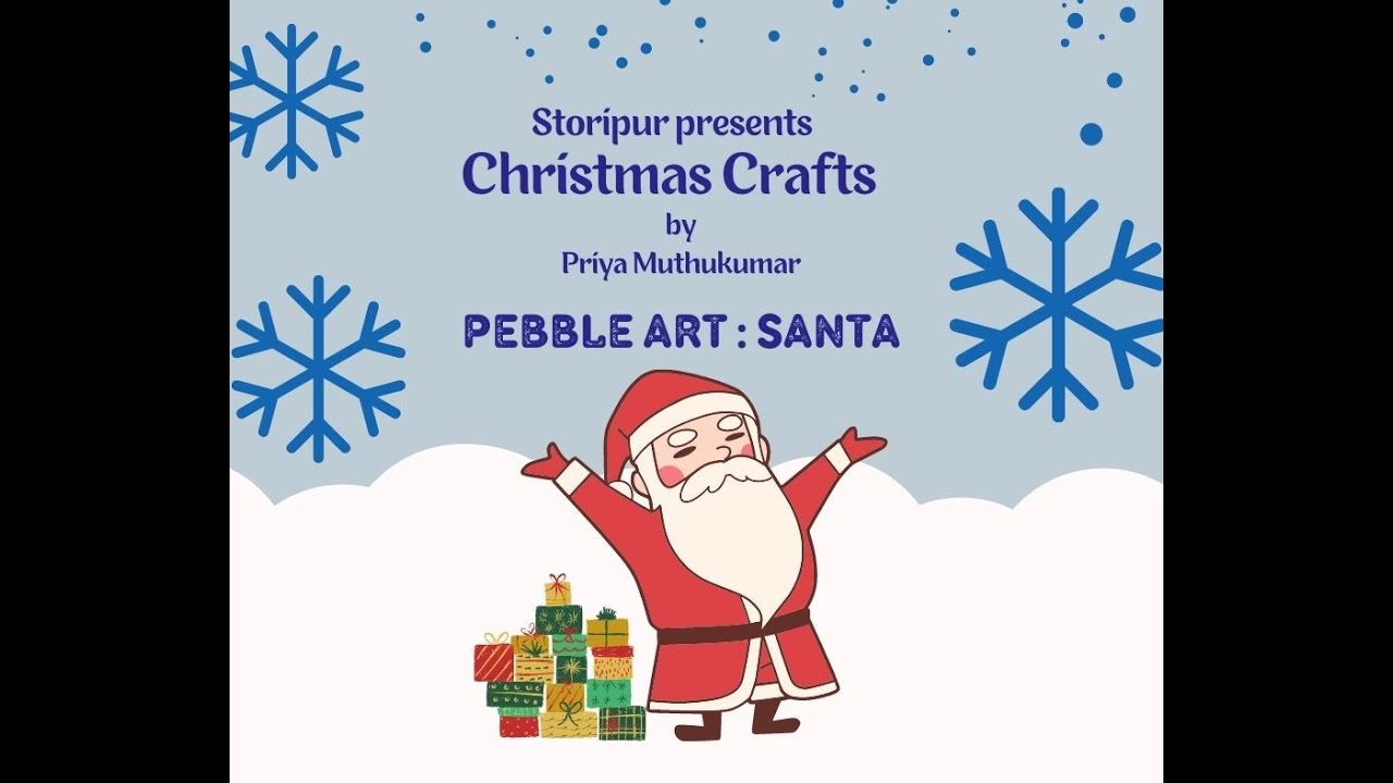 Pebble Art : Santa #shorts #ChristmasCrafts #youtubeshorts #NatureCrafts