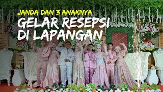 Viral Janda dan 3 Anaknya Gelar Resepsi Bersamaan, Digelar di Lapangan Sepak Bola