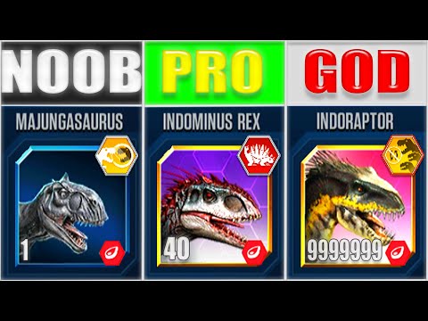 NOOB vs PRO vs GOD (SUPER MODs 999+) - JURASSIC WORLD THE GAME