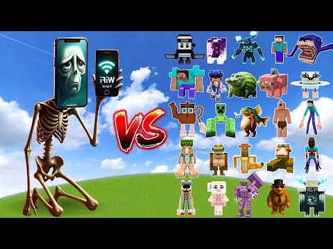 TITAN POT HOTSPOT vs All Minecraft Bosses - Minecraft Meme Mob Battle