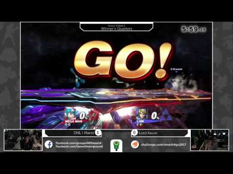 S4@GU 5-9 (Winner's Quarters): DNL Marss (ZSS/Megaman) vs HSG LordXav1er (Link)